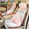 Cute car headrest waist comfortable car neck pillow pillow cartoon creative plush rabbit car waist pillow