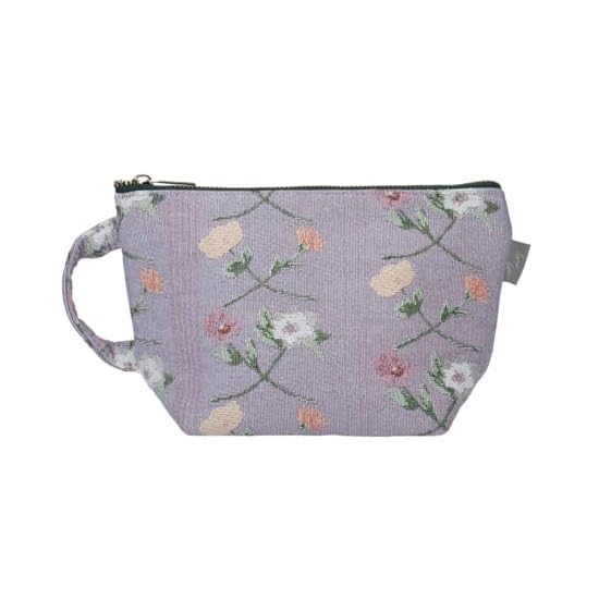 Friends Hill Toridori Gallery Pouch Stripe Flower Purple BW-135-216