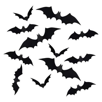 44/55/88 Stück Halloween Fledermaus Dekorationen, 3D Gruselige Fledermäuse für Wanddeko Mehrgrößen Fledermäuse Halloween Innendekoration Heim Fenster Dekorationsset