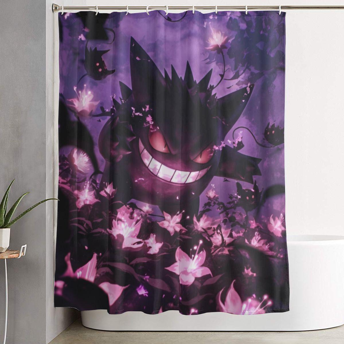 

Pokemon Characters Cartoon Squirtle Shower Curtain For Bathroom Decor Lightweight Shower Curtains Sets 60X72 Inch With Hooks 60x72inch 152x183cm