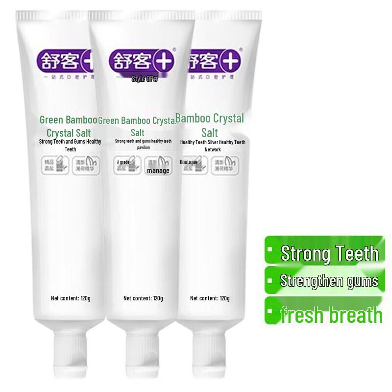 

Saky Green Bamboo Crystal Salt Fluoride Toothpaste, 3 x 120g