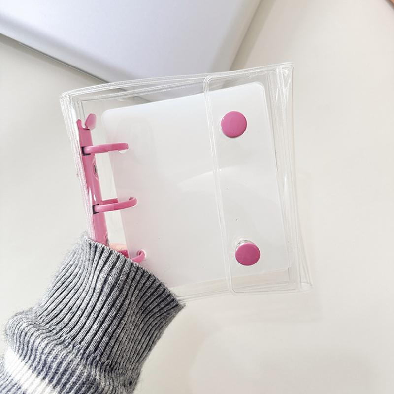 Ins Style Mini Wearable Nail Art Loose-Leaf Storage Transparent Pvc Nail Art Collection Booklet Frosted Baffle Sample Color Card
