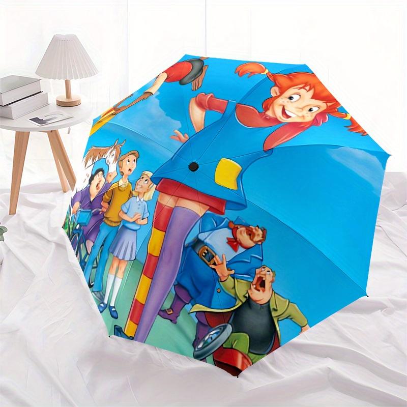 1pc Pippi Longstocking, Adventure Themed High-quality Umbrella,Automatic Opening and Closing Umbrella,Multi-functional Umbrella G0811192