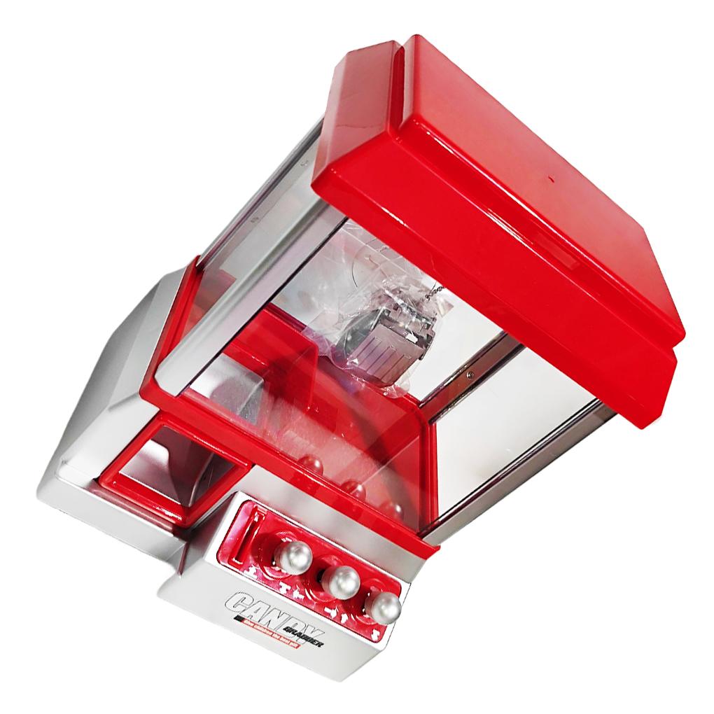 

Для детей Миниатюрный конфетный граббер Для детей Конфетный автомат Ретро Карнавальная музыка и 24 игровых монеты Подарок на день рождения Игра светло-серый