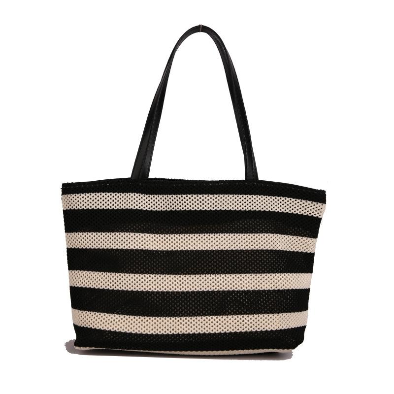 Premium Tote Bag Woven Large Capacity Shoulder Women's Bag Lazy Wind Lightweight Vacation Bag Shopping Bag