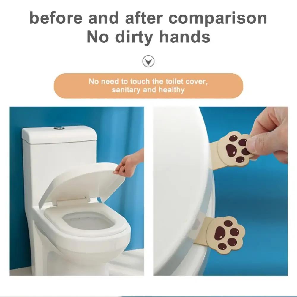 Toilet Lid Lifter Seat Handle Holder Seat Ring Flapper Bathroom Sanitary Closestool Holder Toilet Seat Lid Bathroom Accessories