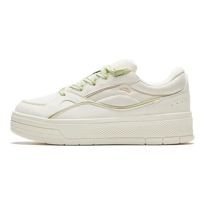 Zapatillas de Skate Ligeras Simples Versátiles Transpirables de Caña Baja Zapatillas de Mujer Blanco Verde 922418065-3