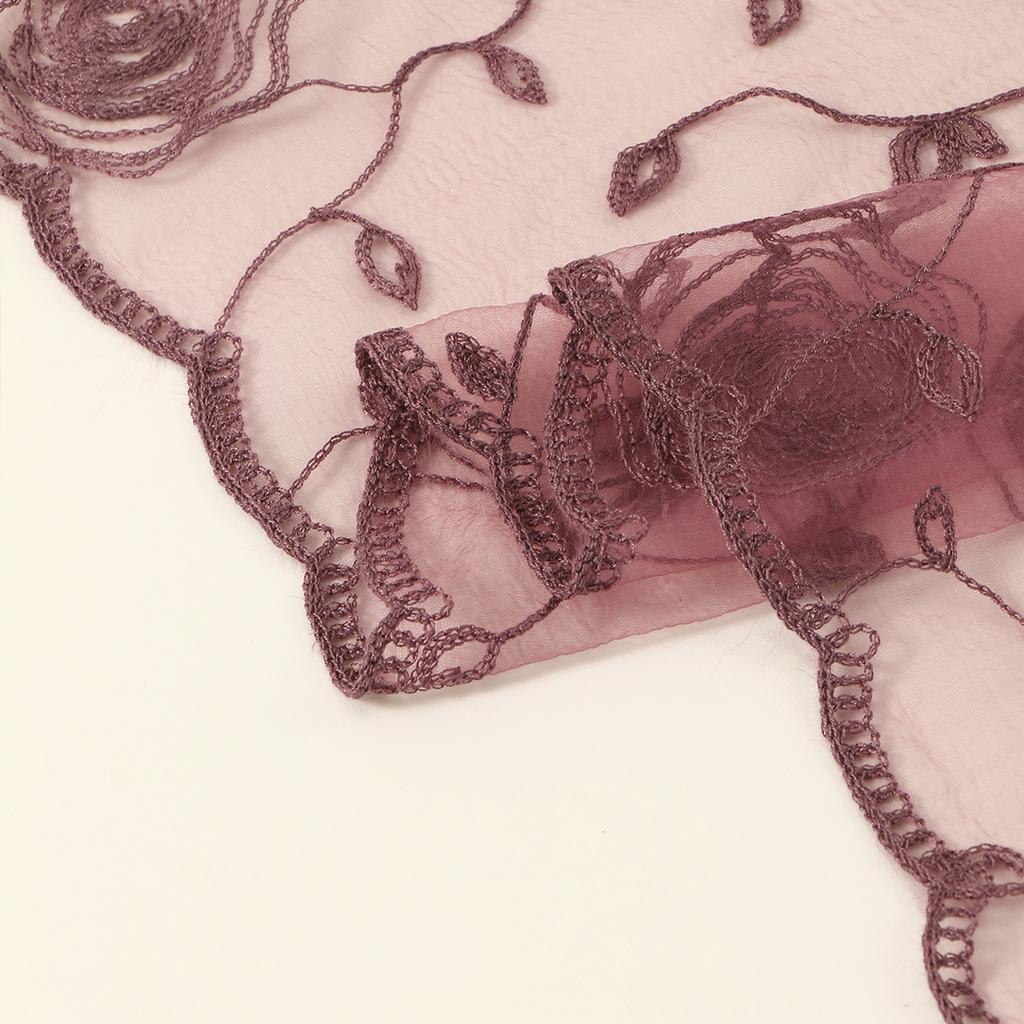 Lace Paisley Embroidery Bandana Square Scarf Elegant Breathable Silk Scarves Women Sunscreen Lightweight Shawl Headband 80*80CM