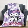 1pc Kuromi blanket Lightweight Flannel Throw for Sofa Bed Travel Camping Livingroom Office Couch Chair