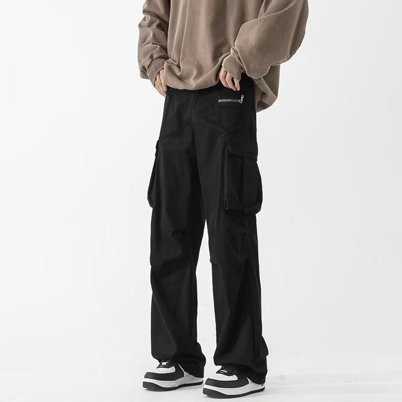 Overalls men's autumn new ins tide brand loose casual pants youth outdoor cotton straight trousers
