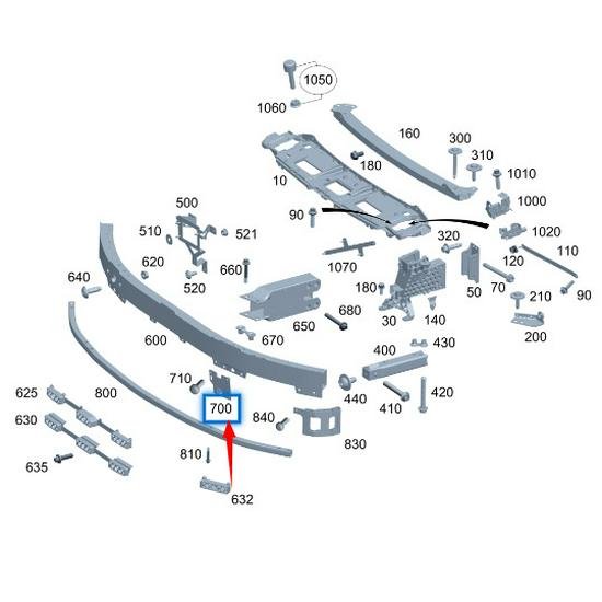 Mercedes-Benz S-Class W223 Podpěrný upevňovací díl (2236200901/2236201001)