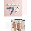 Clothes Hanger Rack Anti Slip Multifunctional Foldable Travel Hanger with Clips for Home Dorm Dark
