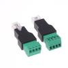 1/2Pcs 6P4C Male To 4 Pin Screw Terminal Converter Rj11 Ethernet Connector For Phone Receiver Extend Cable Adapter