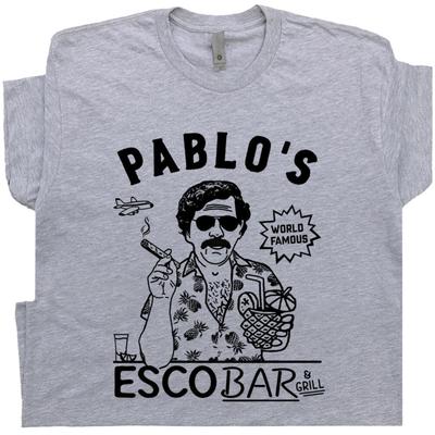 Camiseta Pablo Escobar Camisetas de Bares Famosos Camiseta Divertida de Cerveza Pub Genial Para Beber