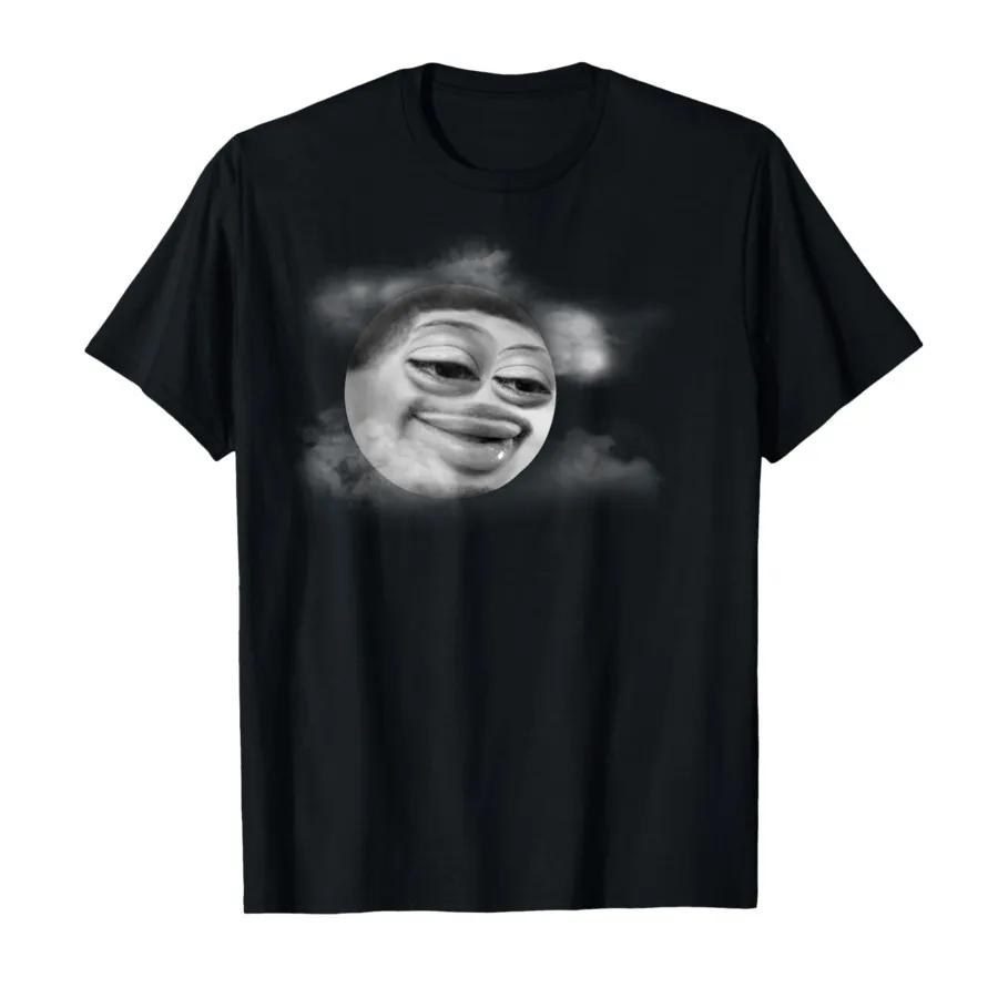 Funny Flight Reacts Moon Face Meme Tshirt For Men Women 100 Cotton T Shirts Short Sleeve Tops 05011 S
