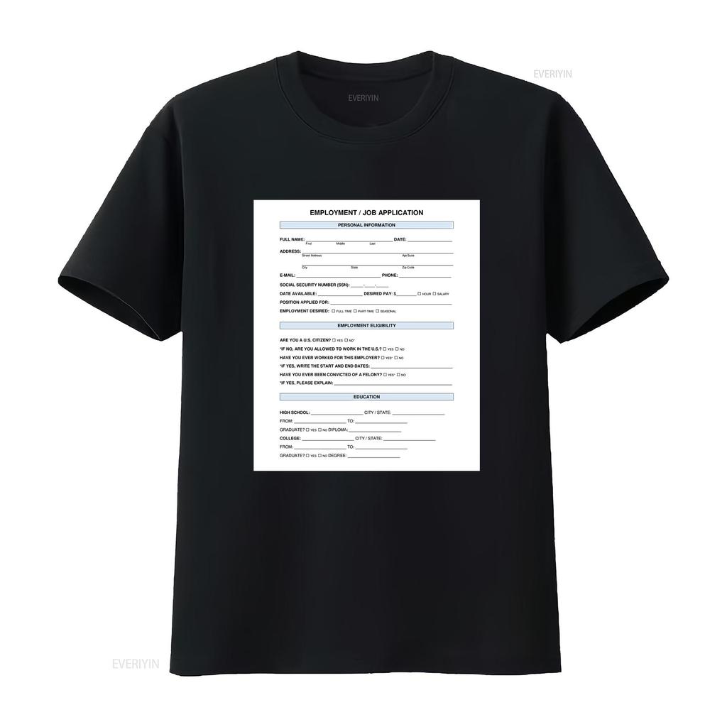Job Application Vintage Adult S 4xl T Shirt Vintage Washed Unisex Breathable Slightly Top For Everyday Wear Graphic Soft