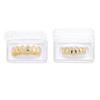 Hop Dents Grillz Iced Out Crocs Dents de Vampire Plaqué Or Véritable Platine Rapper pour Bijoux de Corps Cadeau