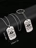 Stainless steel keychain and necklace, guardian angel wings, engraved badge, Ideal Gift for Men, Couples, Boyfriend, Family & Friends