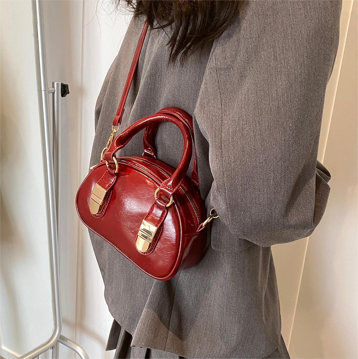 

Портативная сумка для боулинга, женская сумка-мешок в стиле ретро, высококачественная универсальная сумка-мессенджер красный