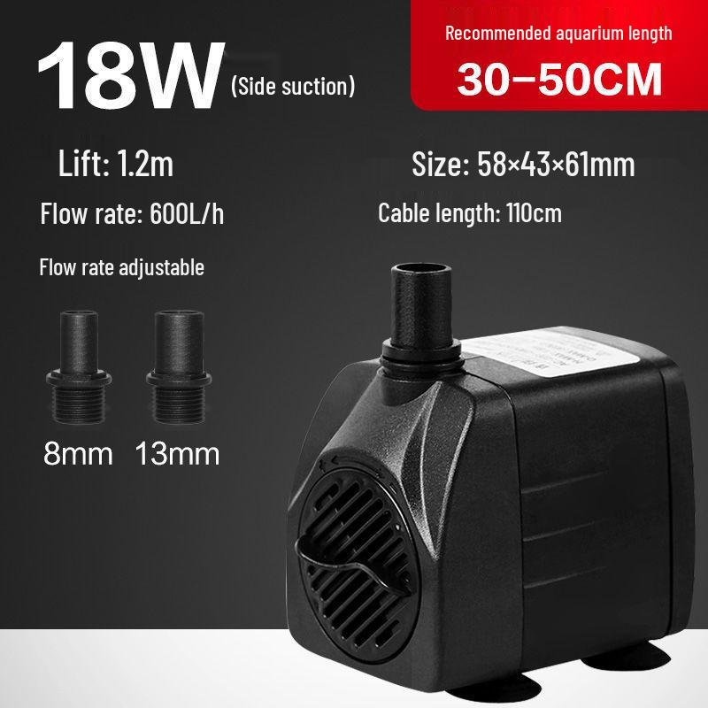 Goldfish Tank Mini Silent Submersible Pump for Rockery Waterfall, Fountain, and Circulation Filter.