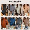 Womens Warm High Neck Long Sleeve Thermal Base Layer Top Soft Fleece Lined Korean Style Slim Fit