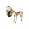 Creative Gold Horn Dog Figurine Decor Light Luxury Modern Bedroom Metal Animal Art Crafts Living Room Decoration Accessories