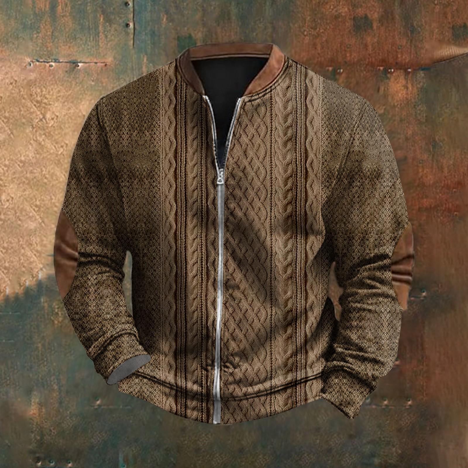 Мужская повседневная спортивная одежда в стиле ретро с открытой молнией, толстовка, куртка XXL