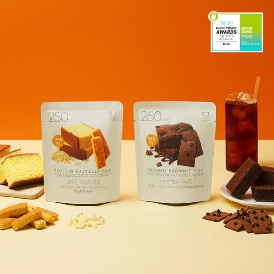 Выберите 1 из 2 хрустящих протеиновых снеков Delight Project Protein Bakery Chips, корейские снеки Protein Castella Chips