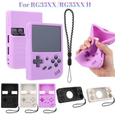 Soft Silicone Case for ANBERNIC RG35XX H Game Console Drop-proof Shockproof Protective Cover for RG35XX Accessories