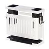 Kitchen Knives Chopstick Rack with Draining Tray Wall Mounted Multifunctional Utensil Knives Holder Organizer White