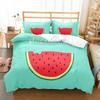Watermelon Duvet Cover Set Summer Theme Fresh Fruits Pattern Quilt Cover For Kids Boys Girls Bedding Set Bedroom Decor Gifts