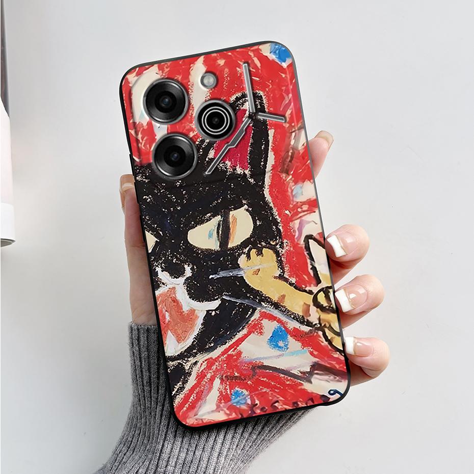 phone Case For Tecno Pova 6 Pro 5G Soft Silicone Back Cover For Tecno Pova 6 5G Case Cute Cartoon Protection Phone Cover Coque