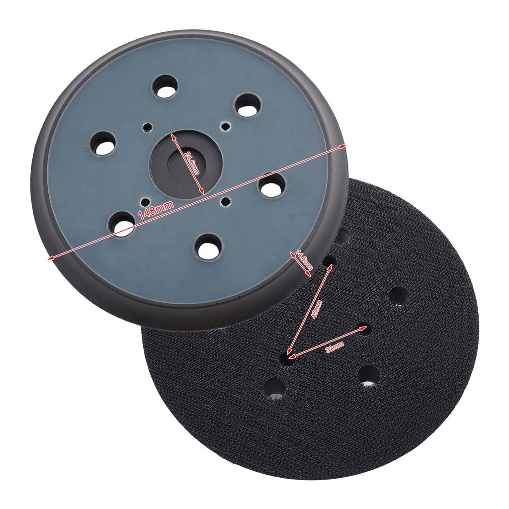 6 Inch 6 Hole Sanding Pad Backing Pad Hook&Loop Backing Pad For Orbit Sander  Grinding Sanding Disc Polisher Sander Accessory