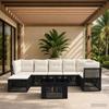 Garden Sofa Set 8 Pieces Black Poly Rattan