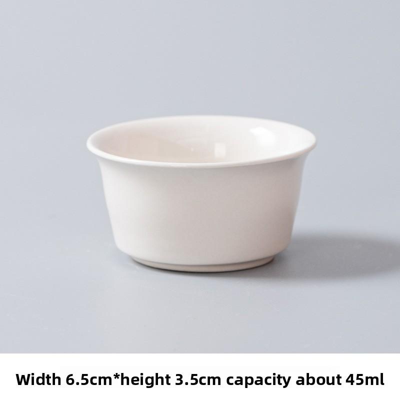 4pcs Ceramic Teacup Household Tea Cup Kungfu Tea Set Small Teacup Drinking Utensils Office White Porcelain Tea Cup