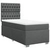 Maison Exclusive - Sommier à lattes de lit avec matelas Gris foncé 90x200 cm Tissu