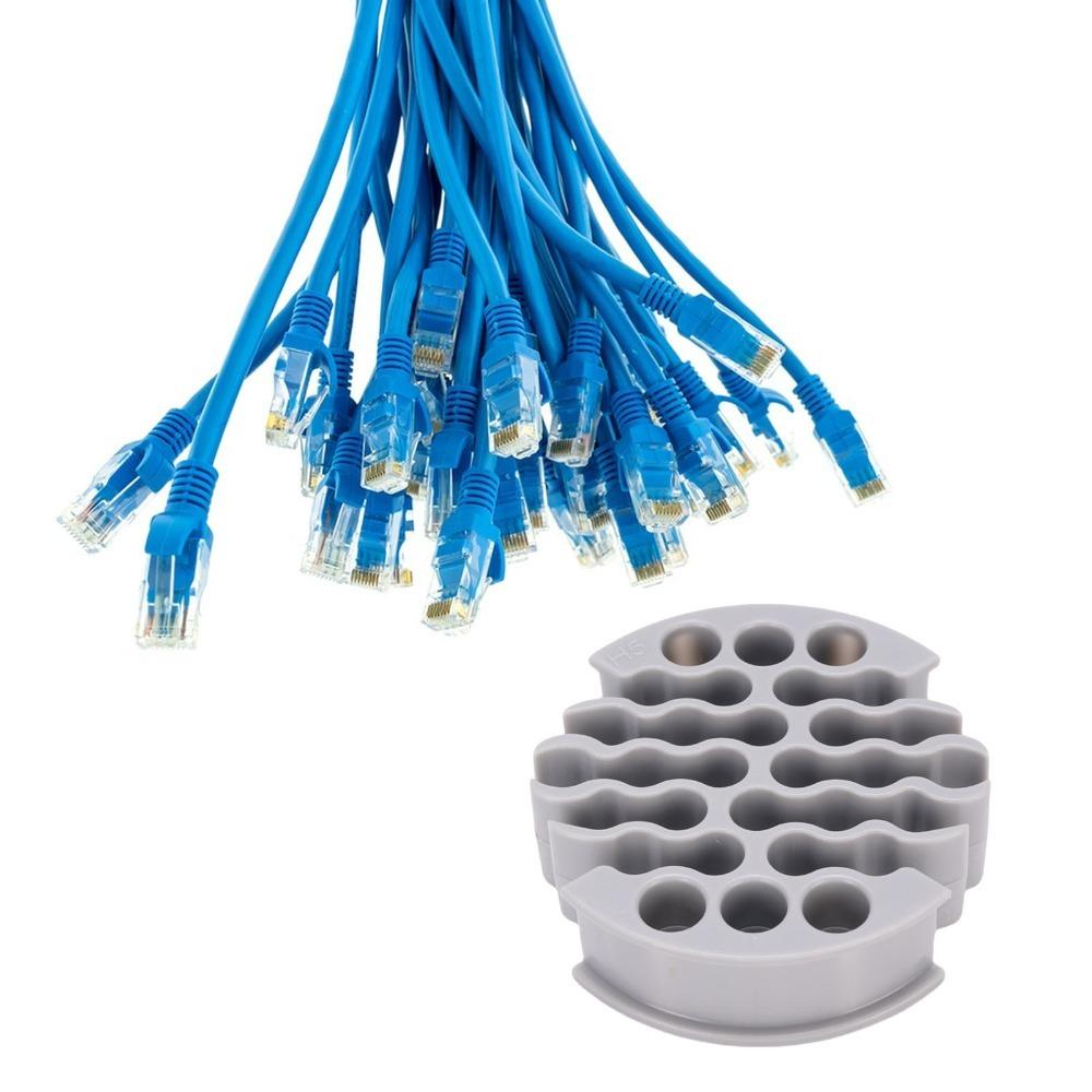 Gray Network Cable Organizer 30 Hole Cable Organizing Tool Cable Management Tool Cable Dressing
