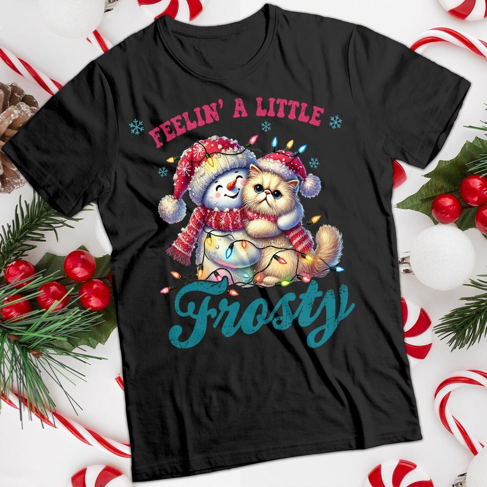 

Забавная мужская и женская рождественская футболка со снеговиком #MC XL