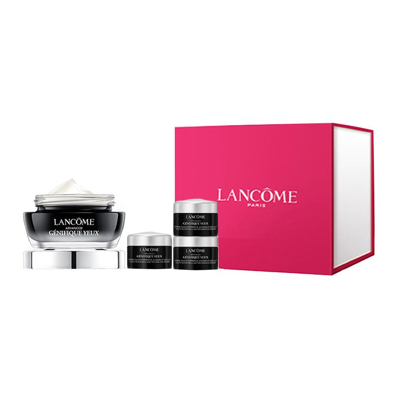 Набор уходовых средств Lancôme для сияния кожи вокруг глаз, питающий, осветляющий, увлажняющий и разглаживающий морщины, осветляющий темные круги 15 мл + 5 мл * 3 чёрный