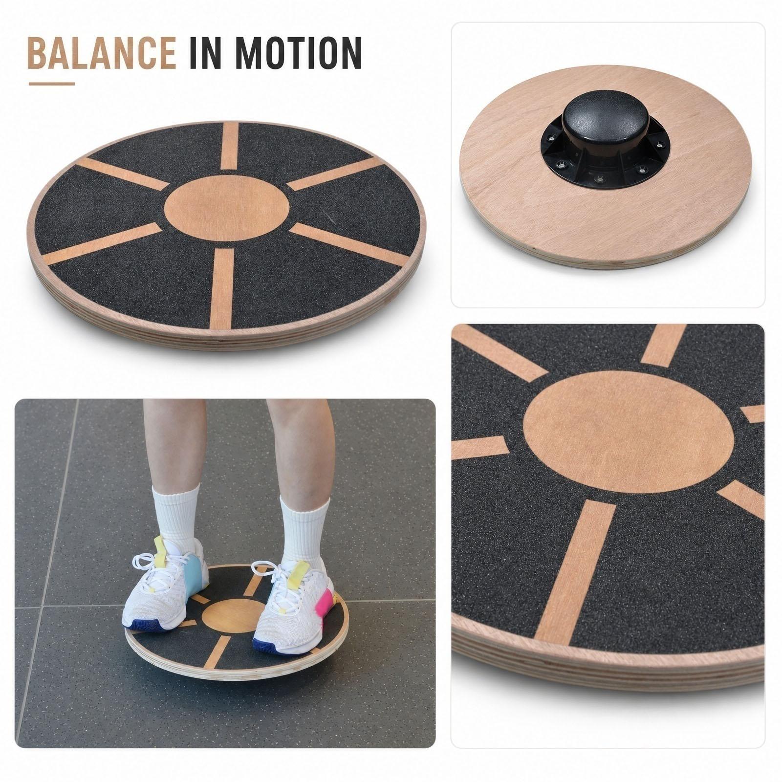 Wooden Balance Board for Stability and Suitable for Exercise and Rehabilitation Use One Size жёлтый