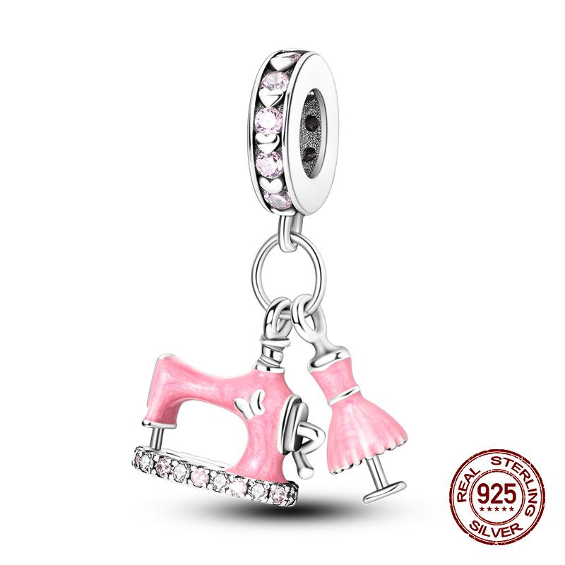 100 Copper Perfume Headphones Pink Princess Daily Charm Bead Charms Bead Charms Compatible With 3mm Authentic Bracelets Fine Do It Yourself Jewellery
