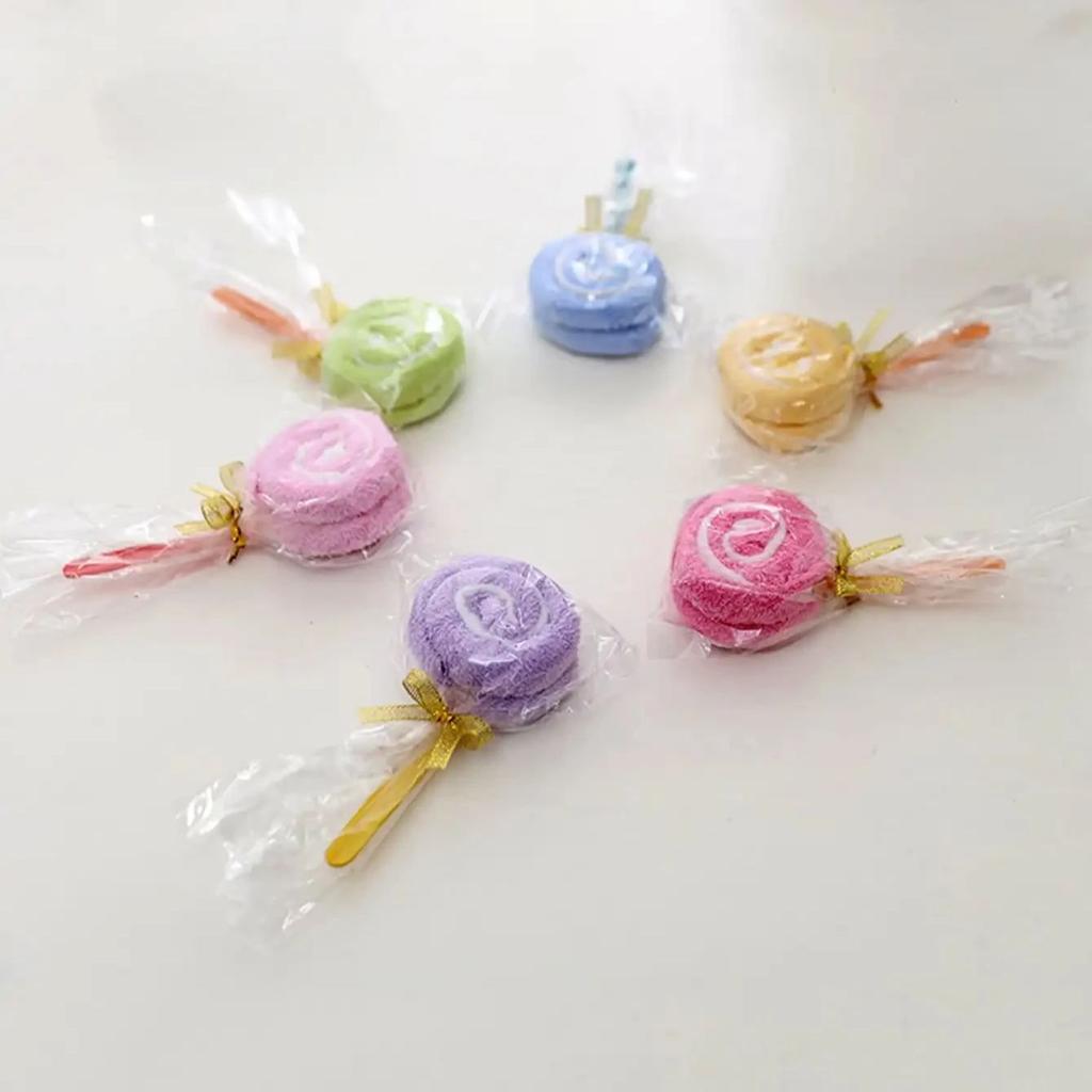 1pc/3pcs/5pcs- Lollipop Shape Towel, Cute Creative Towel Gift, Wedding Birthday Gift, Home Decor, Gifts For Women