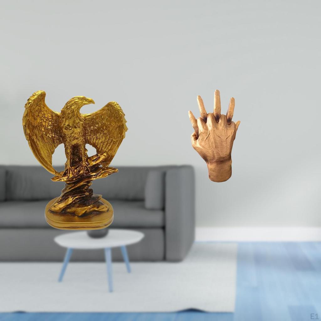 Majestic Statue Sculpture And Entwined Hands Figurine Desktop Ornament Artwork Gift for Home Office