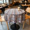 Dining Kitchen Indoor Furniture Protection Washable Fabric Round Table Cloth