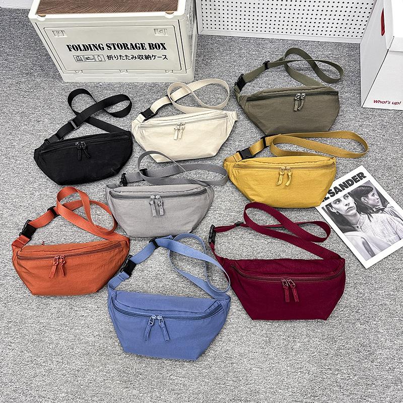 Japanese Breast Bag Women'S Fashion Summer Leisure Simple Messenger Bag Sports Couple Small Bag Versatile Hong Kong Style Fanny Pack Men