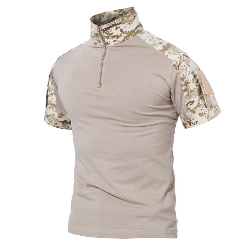 Men Summer T Shirts Airsoft Army Tactical T Shirt Short Sleeve Military Camouflage Cotton Tee Shirts Paintball Clothing