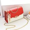 1PC Trendy Fashion Ladies Crossbody Small Square Bag Girls Shoulder Bag Cross Square Tassel Pendant Sequin Embellished PU Polyester