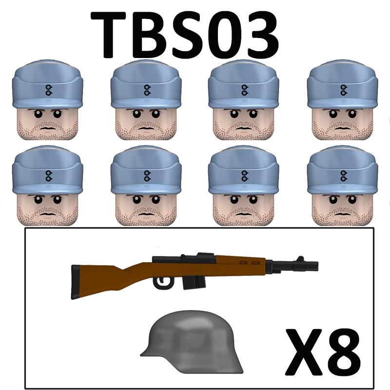 Non-Toxic Military Ww2 German Soldiers Figures Building Blocks Camouflage Army Infantry Officer Hat Helmet Weapons Bricks Toys For Kids