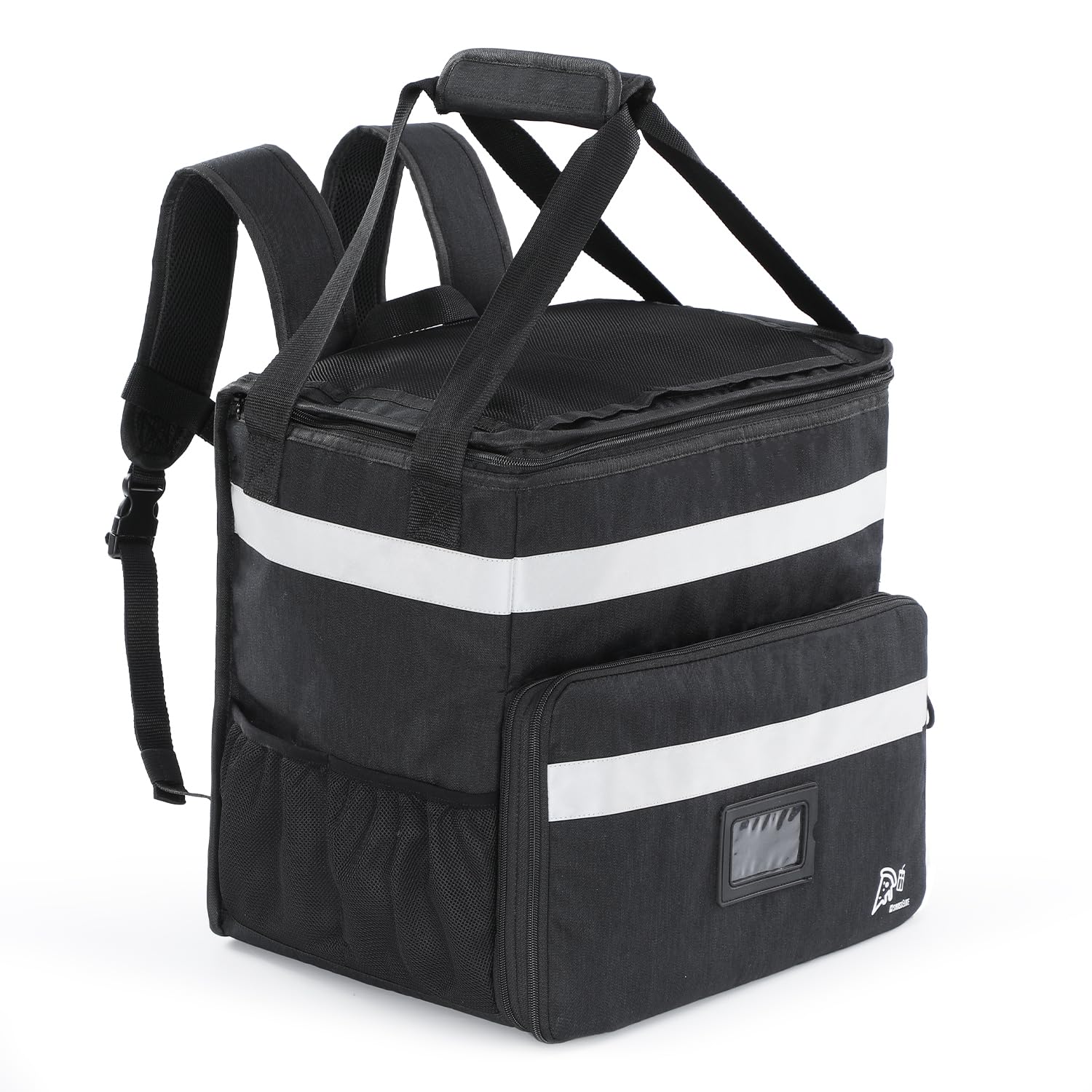 

GNEGNI и с термоизоляционной доставкой для большой пиццы и суши 35 л большой велосипедный подстаканник светоотражающая 2 сумка для доставки коммерческой еды Uber чёрный