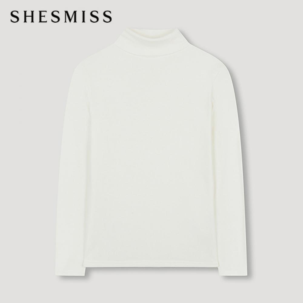 

She S miSS High Neck bruShed T ShirT SajTSn42510 Iv Ivory/55